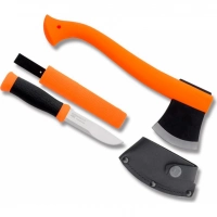 Набор Morakniv Outdoor Kit Orange, нож Morakniv 2000 нержавеющая сталь, цвет оранжевый + топор купить в Петрозаводске