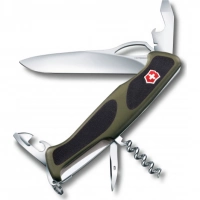 Нож перочинный Victorinox RangerGrip 61 0.9553.MC4 130мм 11 функций чёрно-зеленый купить в Петрозаводске