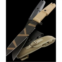 Нож с фиксированным клинком Extrema Ratio Task Desert Warfare 1/3 Serrated, сталь Bhler N690, рукоять прорезиненный форпрен купить в Петрозаводске