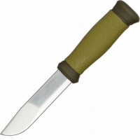 Нож с фиксированным лезвием Morakniv 2000, сталь Sandvik 12C27, рукоять пластик/резина, зеленый купить в Петрозаводске