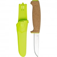 Нож с фиксированным лезвием Morakniv Floating Knife (S) Lime, сталь Sandvik 12C27, пробковая ручка купить в Петрозаводске