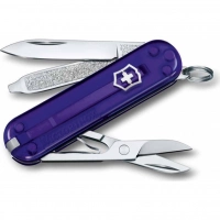 Нож Victorinox Classic SD Colors, Persian Indigo (0.6223.T29G) фиолетовый полупрозрачный, 7 функций 58мм купить в Петрозаводске