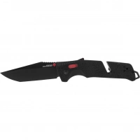 Полуавтоматический складной нож Trident Mk3 Black-Red Tanto, сталь D2, рукоять GRN купить в Петрозаводске