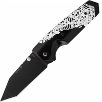 Складной нож Hogue EX-02 Tanto Skulls & Bones, сталь 154CM, рукоять ABS-пластик купить в Петрозаводске