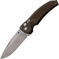 Складной нож Hogue EX-03 Drop Point Blade, сталь 154CM Stone-Tumbled, рукоять термопластик — Matte Brown (коричневый) купить в Петрозаводске