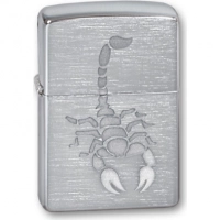 Зажигалка ZIPPO Scorpion Brushed Chrome, латунь с никеле-хром.покрыт., серебр., матов., 36х56х12 мм купить в Петрозаводске